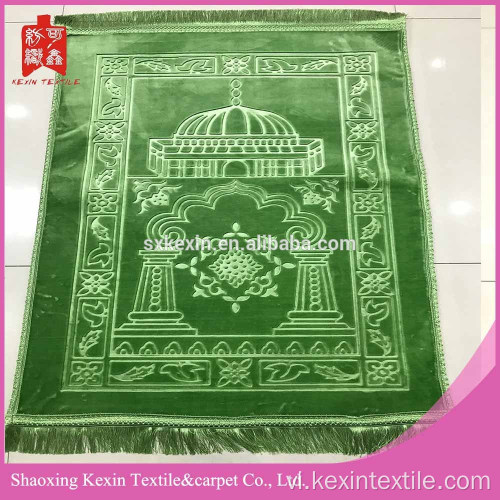 100% Polyester dày chạm nổi Mink Muslim Prayer Thảm